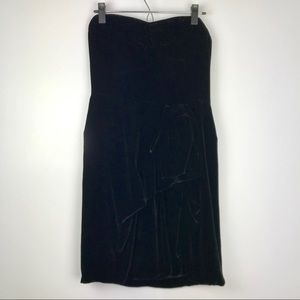 Marc by Marc Jacobs Draped Strapless Velvet Dress